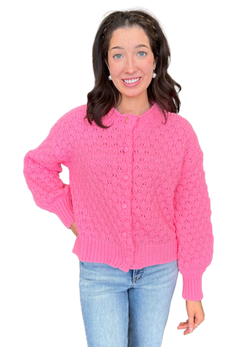 Bubble Sleeve Cardigan