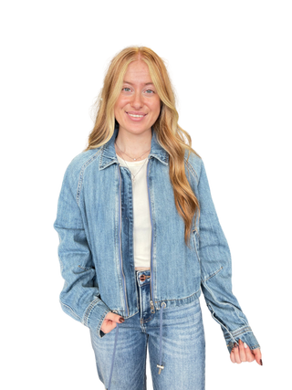 Raglan Sleeve Bomber Jacket