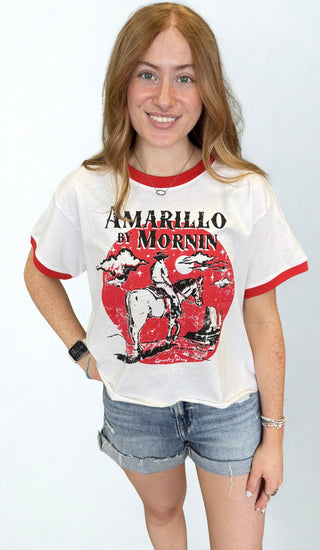 Amarillo By Morning Red/White Crop Ringer