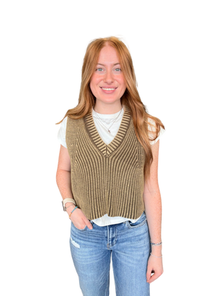 Sweater Vest With Jersey Top Combo