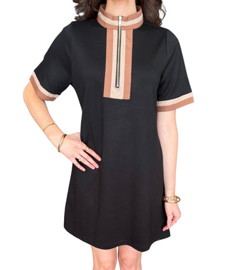 Casual Solid Dress With Zipper