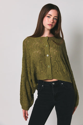 Long Sleeve Crochet Cardigan