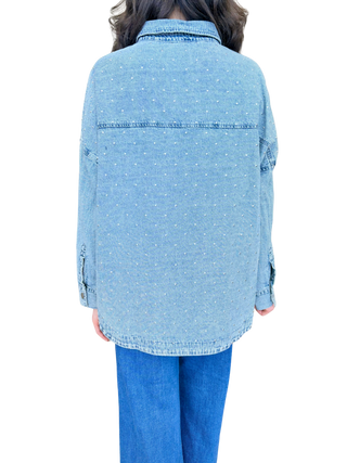 Stone Denim Oversized Shirt