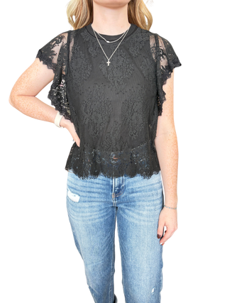 Lace Scalloped Top