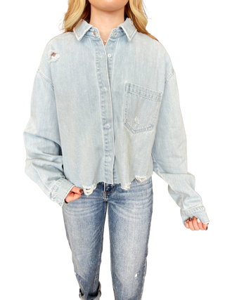 Relaxed Crop Denim Jacket