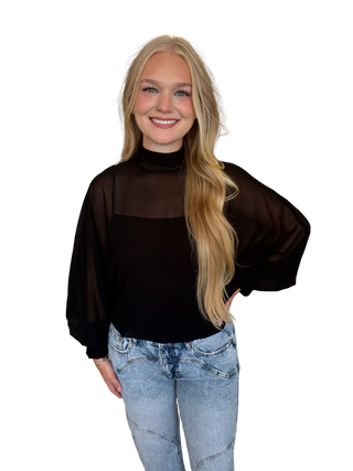 Mock Neck Layering Top