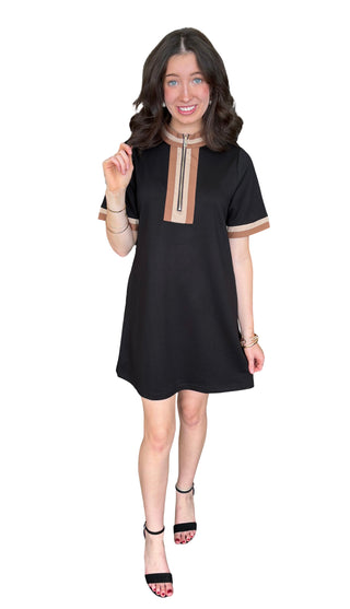 Casual Solid Dress With Zipper