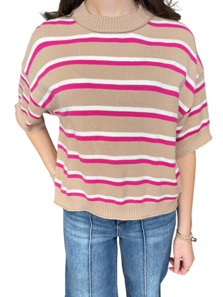 Crew Neck Striped Sweater