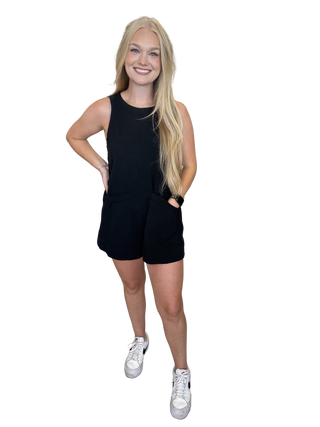 Sleeveless Patch Pocket Romper