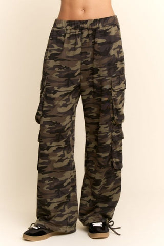 Camouflage French Terry Cargo Pocket Pants