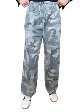 Camouflage Front Tie Pants