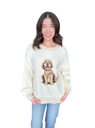Long Sleeve Golden Doodle Sweater Pullover