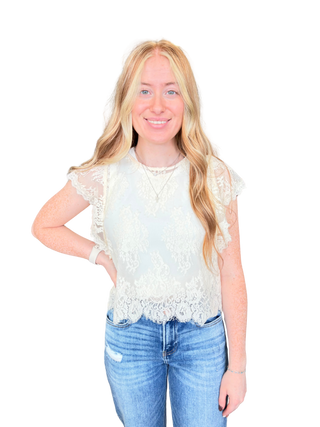 Lace Scalloped Top