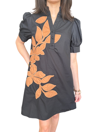Embroidered Applique Accent Dress