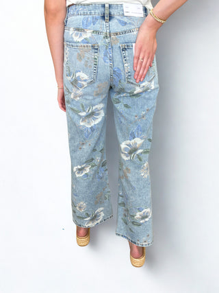 Super High Rise Extreme Crop Floral Vintage Flare