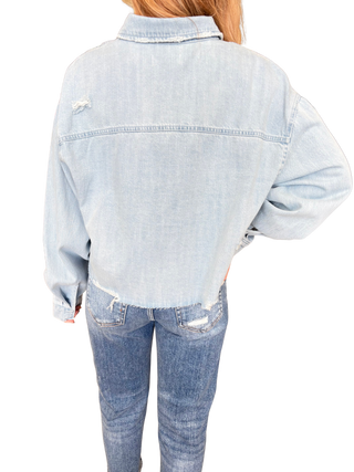 Relaxed Crop Denim Jacket