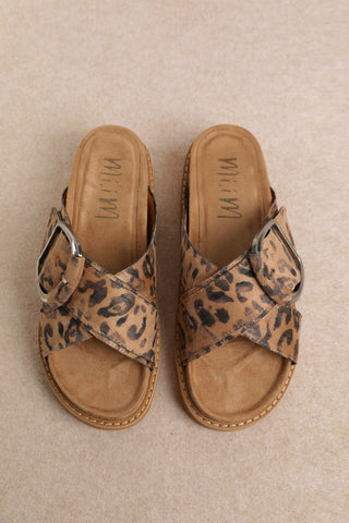 "Gianna" Leopard Print Platform Slide
