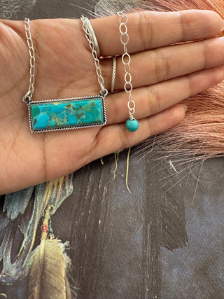 Genuine Turquoise Bar Necklace