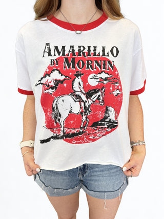 Amarillo By Morning Red/White Crop Ringer