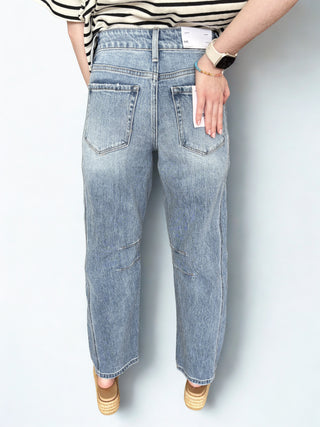 High Rise Barrel Jeans