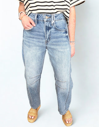High Rise Barrel Jeans
