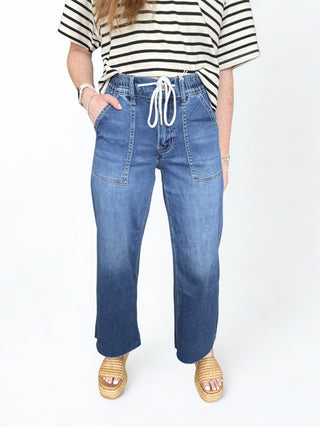 High Rise Super Soft Drawstring Baggy Wide