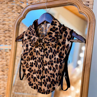 Leopard Peter Pan Ruffle Collar
