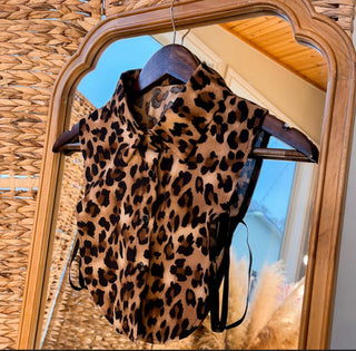 Leopard Basic Faux Collar