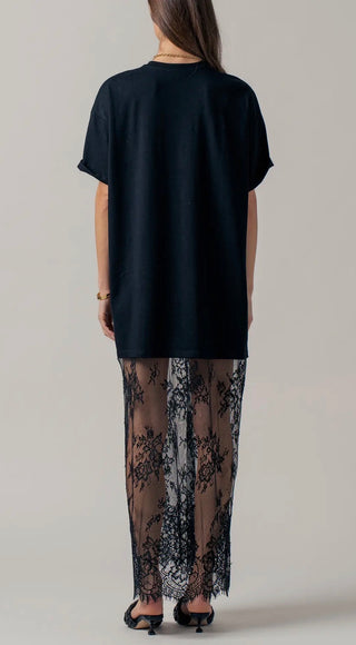 Sheer Lace Layered Dress