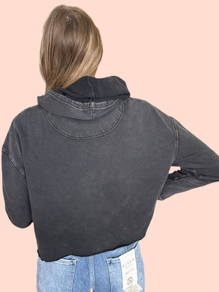 Original Gangsta Black Cropped Hoodie