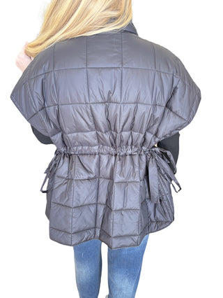 High Neck Zip Up Quilting Padded Vest