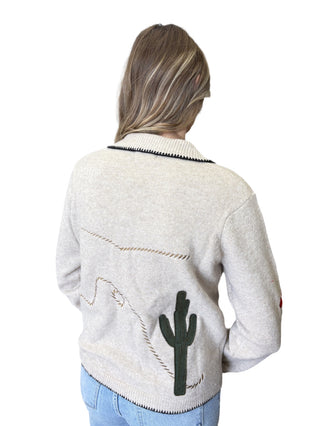 Western Embroidery  L/S Sweater Jacket