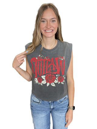 "Outlaw" Boxy Muscle Tee