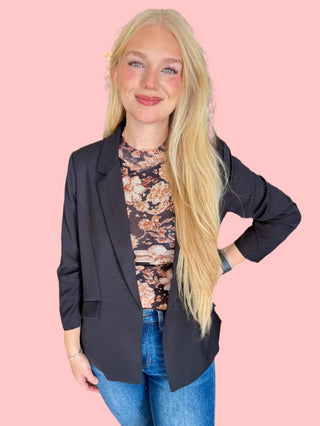 Recycled Shirred Slv Blazer