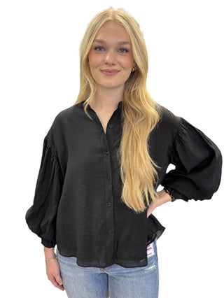 Puff Sleeve Button Down Shirt