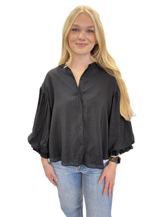 Puff Sleeve Button Down Shirt