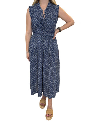Floral Front Tie Midi Dress