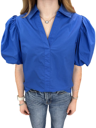 Bubble Sleeve Blouse Top