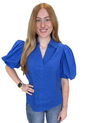 Bubble Sleeve Blouse Top