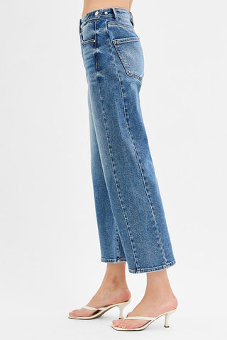 Risen High Rise Cropped Adjustable WB Jeans