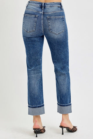 TC High Rise Crop Straight Jeans