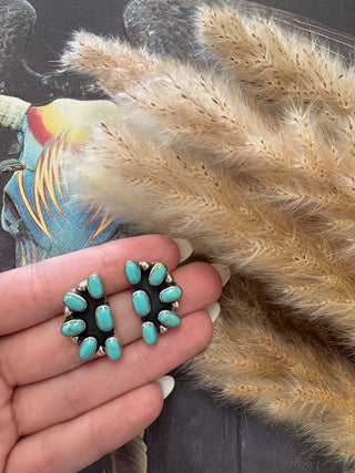 Half Genuine Turquoise Detail Cluster
