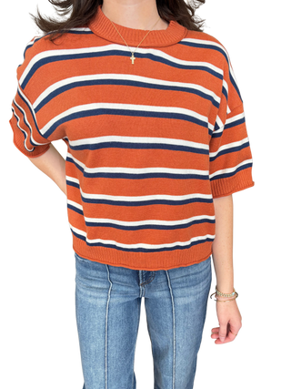 Crew Neck Striped Sweater