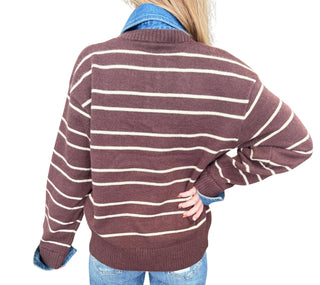 Sweater With Denim Contrast