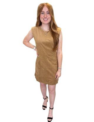 Tan Suede Sleeveless Dress