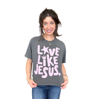 "Love Like Jesus" Graphic Crop T-Shirt