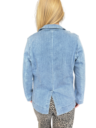 Mineral Washed Denim Blazer