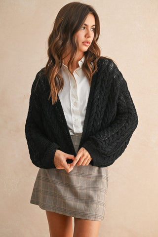 Light Weight Cable Knitted Cardigan
