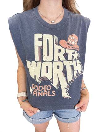 Ft. Worth State Line Boxy Muscle Graphic T-Shirt