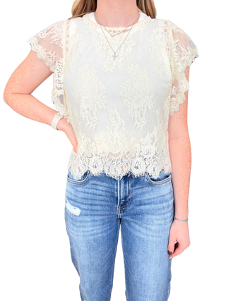 Lace Scalloped Top